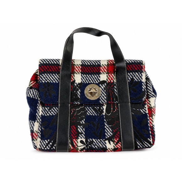 Kate Spade New York Handbags - Kate Spade Mackinac Vintage Plaid Wool Floral Tote Shoulder Bag SOLD OUT